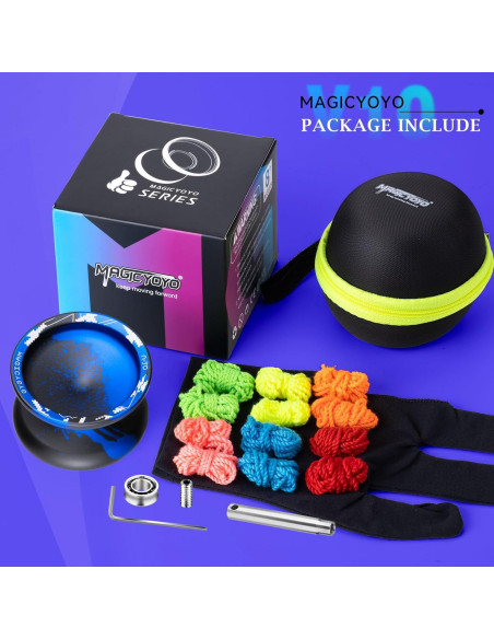 Yoyo Profesional MAGICYOYO V10 Metal Doble Propósito Negro Azul Yoyo Profesional MAGICYOYO V10 Metal Doble Propósito Negro Azul