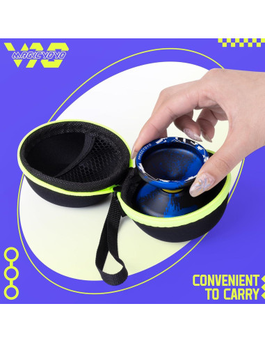 Yoyo Profesional MAGICYOYO V10 Metal Doble Propósito Negro Azul