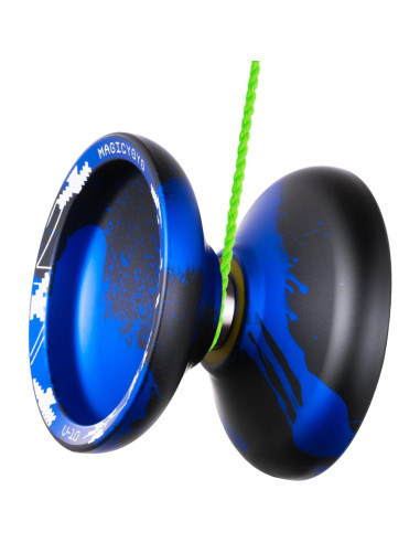 Yoyo Profesional MAGICYOYO V10 Metal Doble Propósito Negro Azul