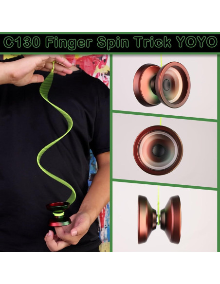 Yoyo Profesional WATIEOBOO para Niños y Adultos - Negro Verde Rojo Yoyo Profesional WATIEOBOO para Niños y Adultos - Negro Verde Rojo