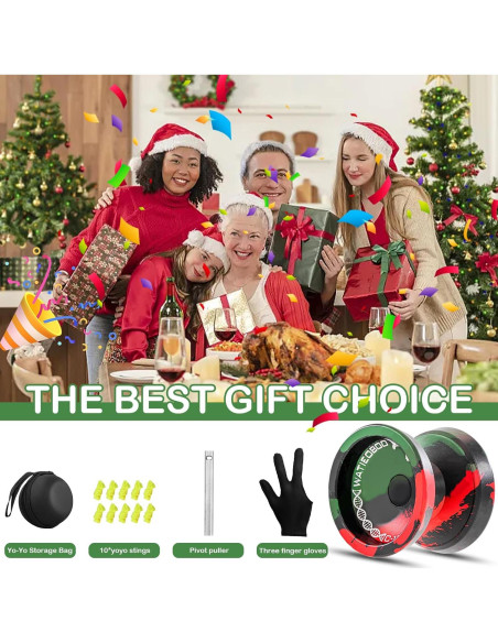 Yoyo Profesional WATIEOBOO para Niños y Adultos - Negro Verde Rojo Yoyo Profesional WATIEOBOO para Niños y Adultos - Negro Verde Rojo