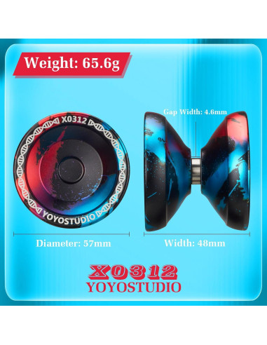 Yoyo Profesional YOYOSTUDIO X0312 para Trucos con Dedo