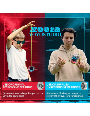 Yoyo Profesional YOYOSTUDIO X0312 para Trucos con Dedo