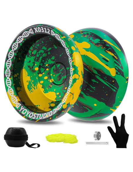 Yoyo Profesional YoYoStudio X0312 para Trucos - Negro Verde Yoyo Profesional YoYoStudio X0312 para Trucos - Negro Verde