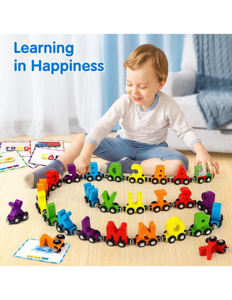 Juego de tren de letras magnético Helsort 27 piezas educativo Juego de tren de letras magnético Helsort 27 piezas educativo