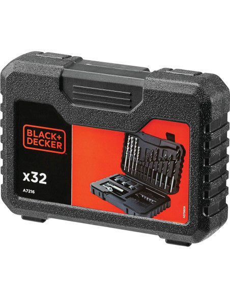 Juego de Brocas y Puntas de Destornillador BLACK+DECKER 32 Piezas Juego de Brocas y Puntas de Destornillador BLACK+DECKER 32 Piezas