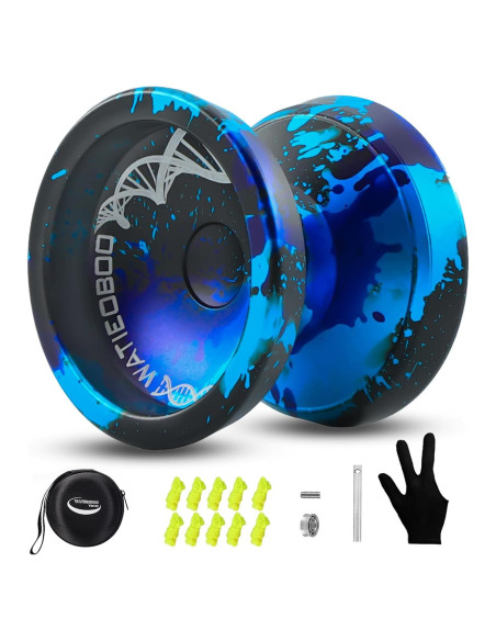 Yo-yo Profesional WATIEOBOO C130 para Trucos - Negro/Púrpura Yo-yo Profesional WATIEOBOO C130 para Trucos - Negro/Púrpura