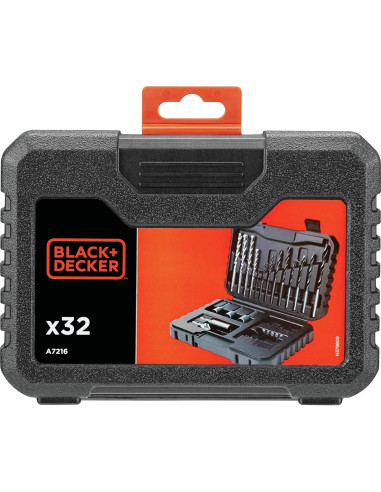 Juego de Brocas y Puntas de Destornillador BLACK+DECKER 32 Piezas