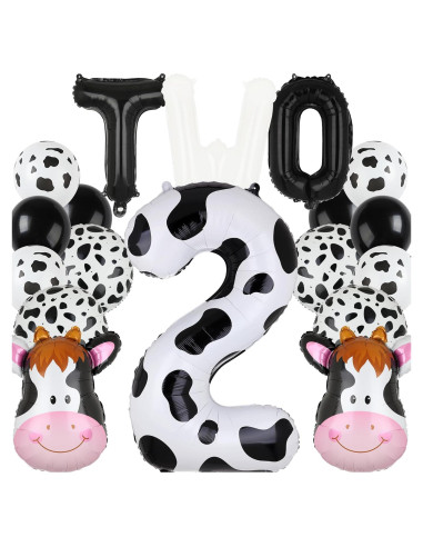 Globos de Número Vaca GGDE 100 cm 18 Pcs Decoración Fiesta