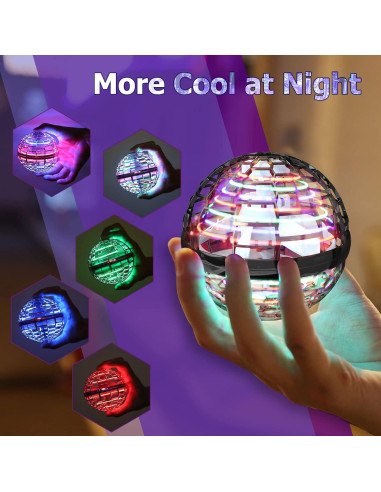 FLYNOVA Bola Voladora Mágica con Luces RGB 9.5cm