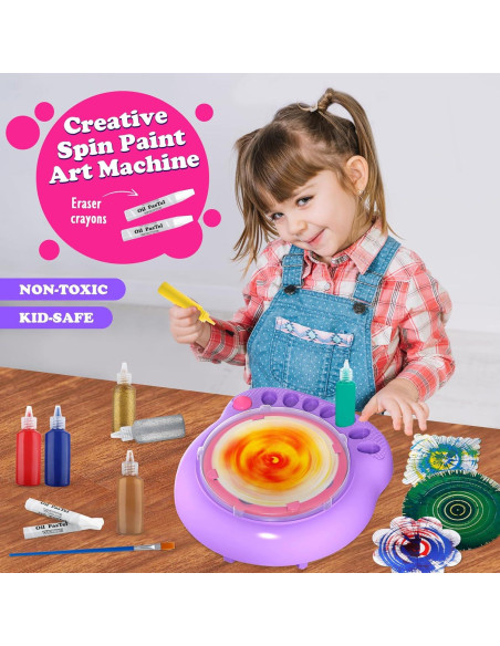 Kit de Pintura Giratoria TingingYuli para Niños 6-10 Años Kit de Pintura Giratoria TingingYuli para Niños 6-10 Años