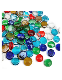Piedras de Vidrio Planas FANTIAN 100 Pcs Decorativas 0.7-2.0 cm