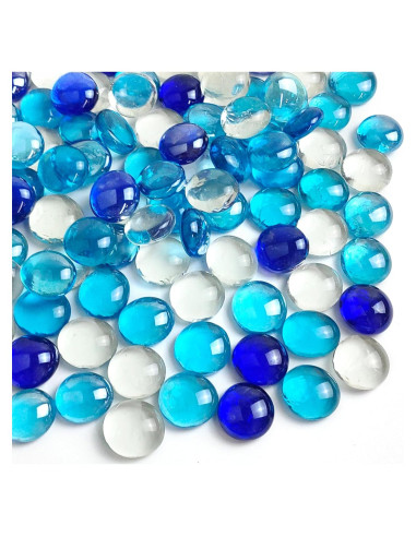 Canicas de Vidrio FANTIAN 100 Pcs Azul Mezclado 1.78-2.03 cm