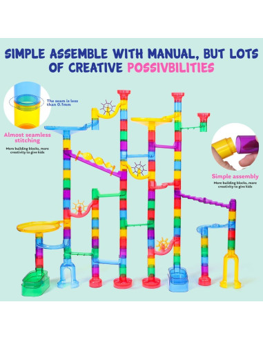 Juego de Laberinto de Canicas Meland 208 Piezas STEM