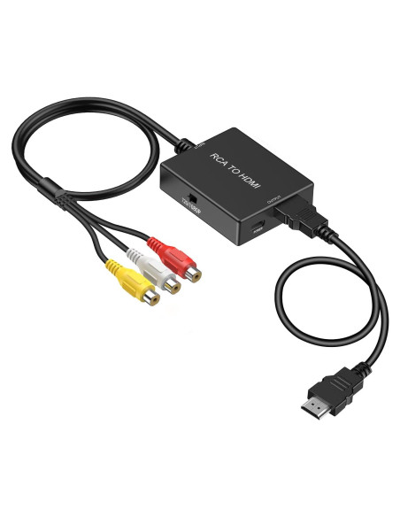 Convertidor RCA a HDMI Uzifhdhi 720P/1080P para TV Convertidor RCA a HDMI Uzifhdhi 720P/1080P para TV