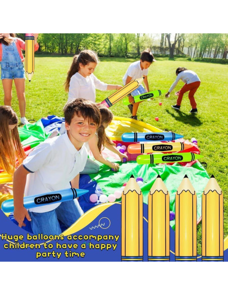 Juego de 6 Globos Inflables Lápiz y Crayón Denylo Pro Juego de 6 Globos Inflables Lápiz y Crayón Denylo Pro