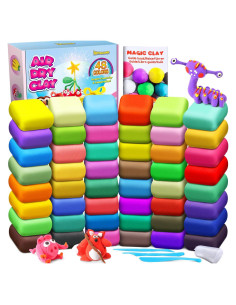 Arcilla Secada al Aire YOPINSAND 48 Colores para Niños