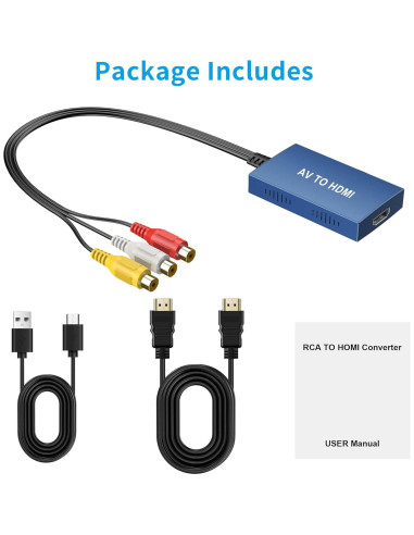 Convertidor AV a HDMI Uhddadi 1080P para PS2 Xbox DVD