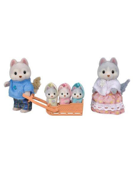 Familia Husky Calico Critters - Set 5 Figuras 3+ Familia Husky Calico Critters - Set 5 Figuras 3+