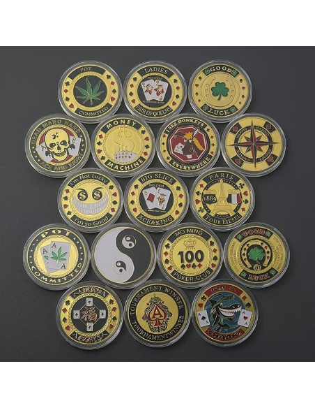 Moneda Coleccionable YIQILAFADA de Póker - 40 mm de Diámetro Moneda Coleccionable YIQILAFADA de Póker - 40 mm de Diámetro