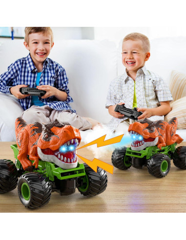 Coche RC Dinosaurio Tiranosaurio Bennol con Luz y Sonido