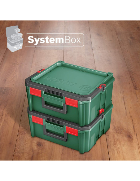 Caja de Herramientas Bosch SystemBox M Verde 8 Compartimentos Caja de Herramientas Bosch SystemBox M Verde 8 Compartimentos
