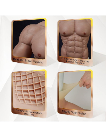 Traje de Musculoso de Silicona SMITIZEN Talla Única Realista Traje de Musculoso de Silicona SMITIZEN Talla Única Realista