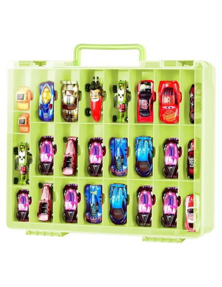 Organizador de Juguetes FULLCASE Verde 48 Compartimentos Hot Wheels Organizador de Juguetes FULLCASE Verde 48 Compartimentos Hot Wheels