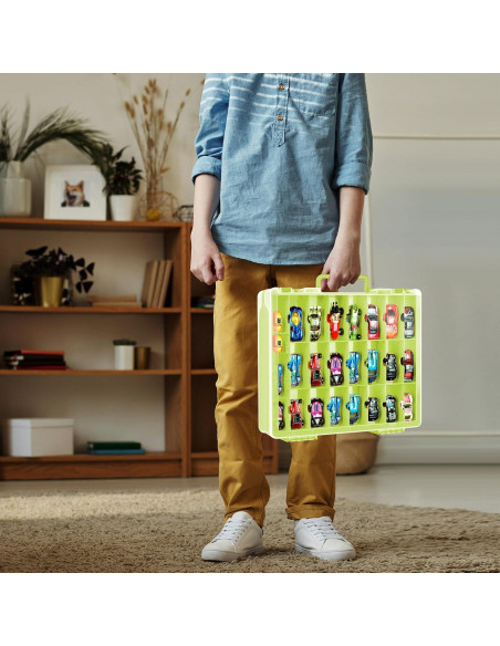 Organizador de Juguetes FULLCASE Verde 48 Compartimentos Hot Wheels Organizador de Juguetes FULLCASE Verde 48 Compartimentos Hot Wheels