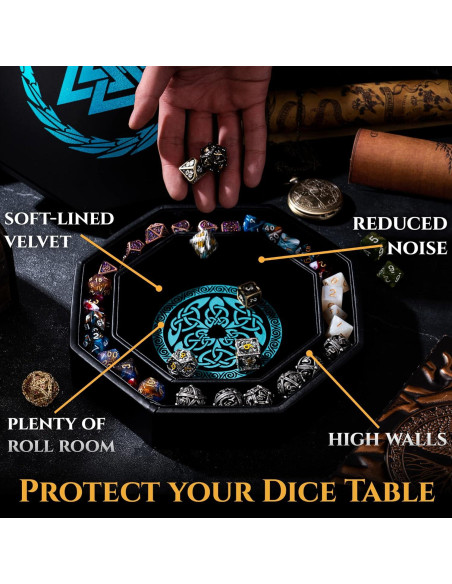 Bandeja de Dados Soar Forge Octagonal Azul 20 cm D&D Bandeja de Dados Soar Forge Octagonal Azul 20 cm D&D