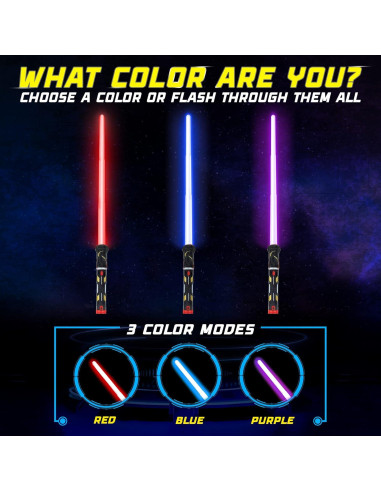 Set de 2 Espadas de Luz Starfire USA Toyz con Sonido FX