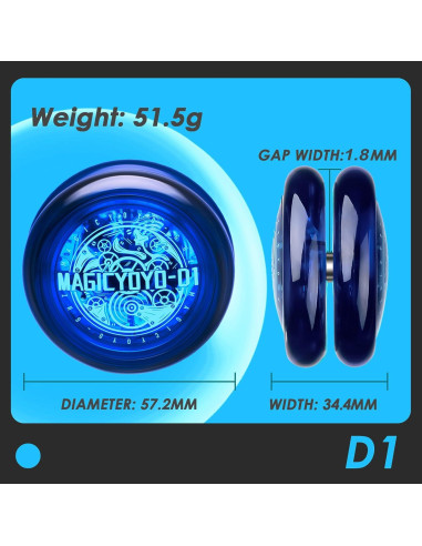 Yo-Yo Looping D1 MAGICYOYO para Niños Principiantes Azul