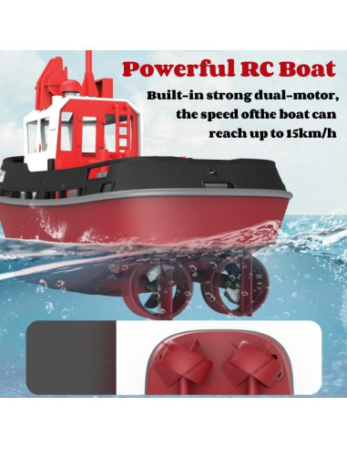 Barco RC Yoyoom Remolcador 1/72 con Luces LED y Alarma