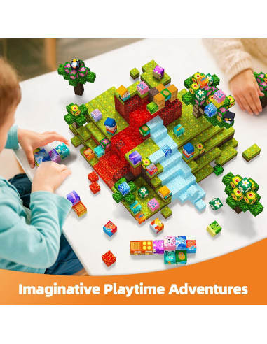 GobiDex Set de Bloques Magnéticos 100PCS Dinosaurios