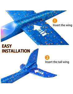 Paquete de 2 Aviones LED CUKU 44,45 cm 2 Modos de Vuelo 2