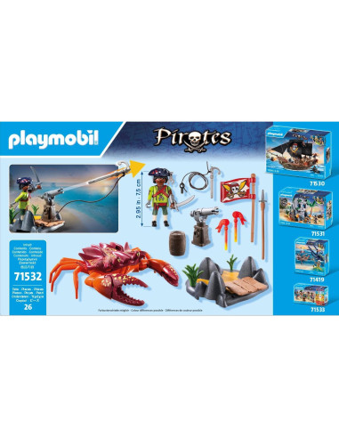 Playmobil Piratas: Batalla Cangrejo Gigante 26 Piezas