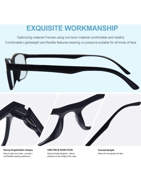Paquete de 3 Gafas de Lectura CVVTSPE Anti-Luz Azul UV400 Paquete de 3 Gafas de Lectura CVVTSPE Anti-Luz Azul UV400
