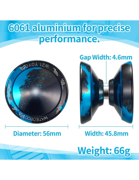 Yoyo WATIEOBOO R8 Profesional de Metal con Accesorios Yoyo WATIEOBOO R8 Profesional de Metal con Accesorios