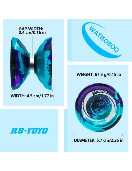 Yoyo WATIEOBOO R8 Responsivo y No Responsivo con Accesorios Yoyo WATIEOBOO R8 Responsivo y No Responsivo con Accesorios