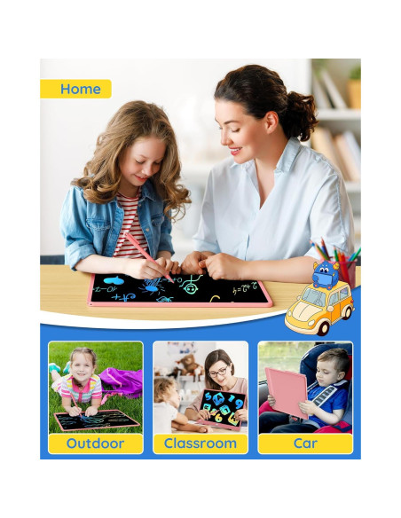 Tableta de Escritura LCD TEKFUN 16" Rosa para Niños Tableta de Escritura LCD TEKFUN 16" Rosa para Niños