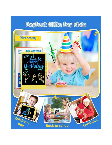 Tableta de Dibujo LCD Tekfun 10" Amarillo Portátil Tableta de Dibujo LCD Tekfun 10" Amarillo Portátil