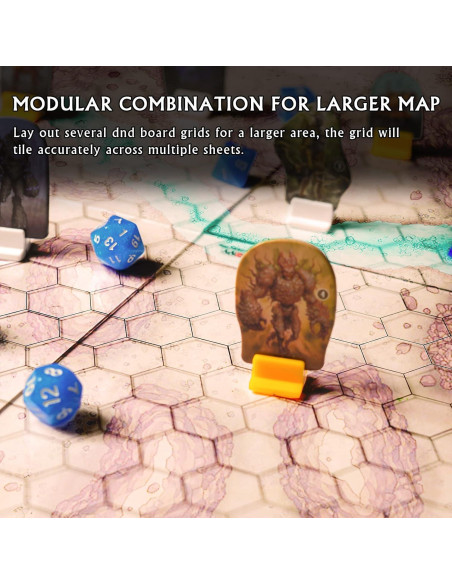 Tapete de Juego Acrílico CZYY 7x9" Hexagonal D&D Tapete de Juego Acrílico CZYY 7x9" Hexagonal D&D