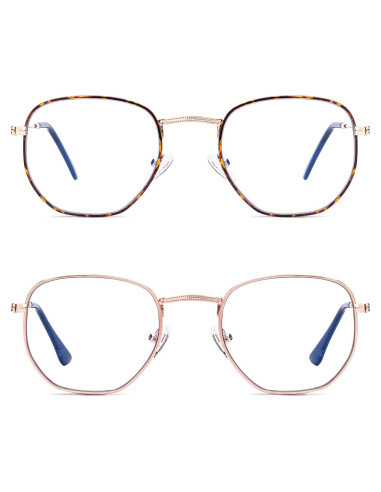 Gafas de Bloqueo de Luz Azul NSSIW Hexagonales Unisex