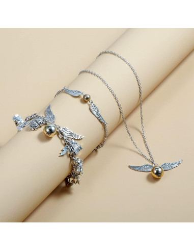 Conjunto de Pulseras y Collar Ajustable de Magia Espacial