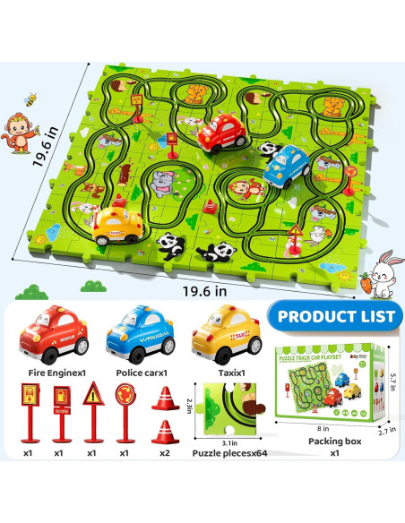 Juego de Pista de Puzzle 64 Piezas Beby Buty para Niños Juego de Pista de Puzzle 64 Piezas Beby Buty para Niños