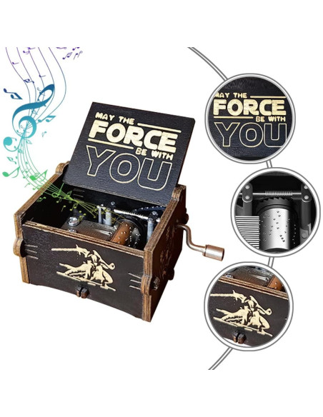Caja de Música Bolunlun Star Wars Clásica de Madera Caja de Música Bolunlun Star Wars Clásica de Madera