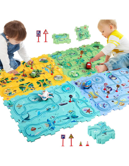 Puzzle Racer Ubegger Pista de Autos 100 Piezas 4 Estilos Puzzle Racer Ubegger Pista de Autos 100 Piezas 4 Estilos