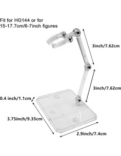 Soporte para Figuras de Acción TSY TOOL HG144 18 Pcs Transparente 2
