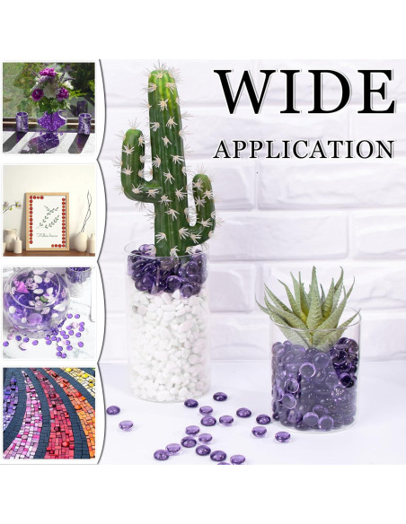 Gemas de Vidrio Moradas Meschett 50PCS para Decoración Gemas de Vidrio Moradas Meschett 50PCS para Decoración