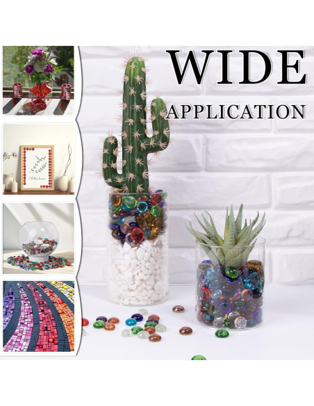 Mini Gemas de Vidrio Meschett 1LB Decoración 170 Piezas Mini Gemas de Vidrio Meschett 1LB Decoración 170 Piezas